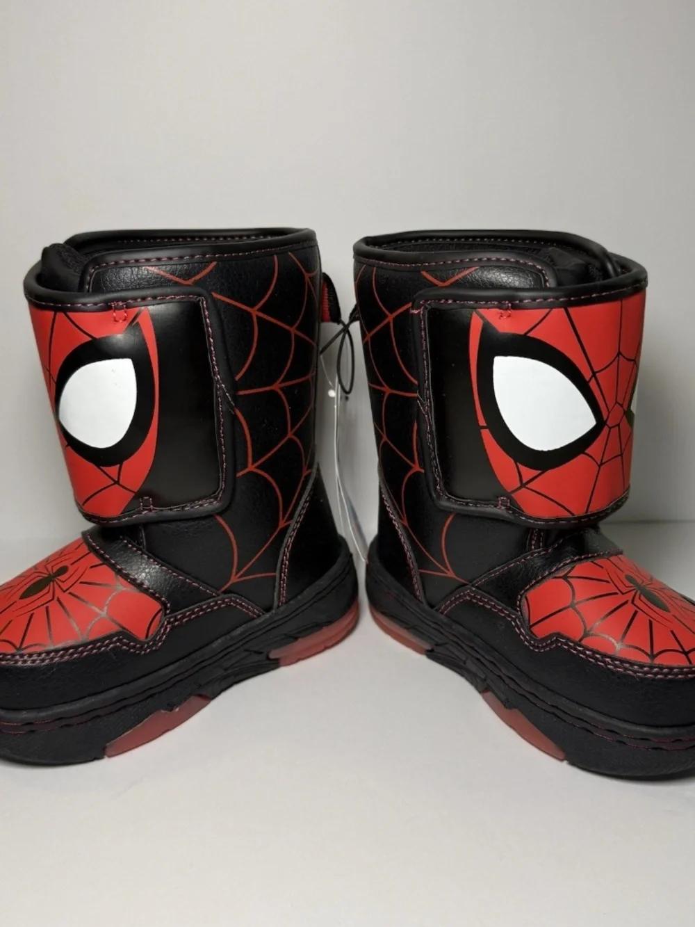 Marvel Spider-Man Toddler Boys Light Up Snow Winter Boots Size 6 NEW